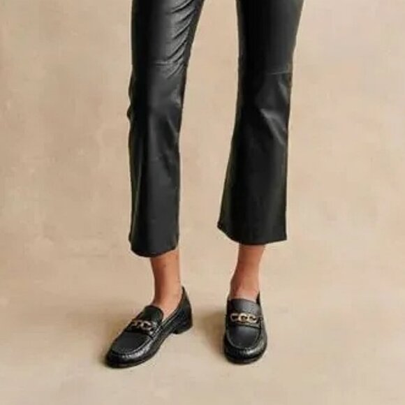 Sezane Vicky Leather Loafers in Smooth Black. Size 39 - Picture 3 of 11